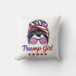 Almofada Sou uma Trump Girl, Messy Bun Election 2024