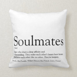 Almofada Soulmates Personalizados Definição Preto E Branco