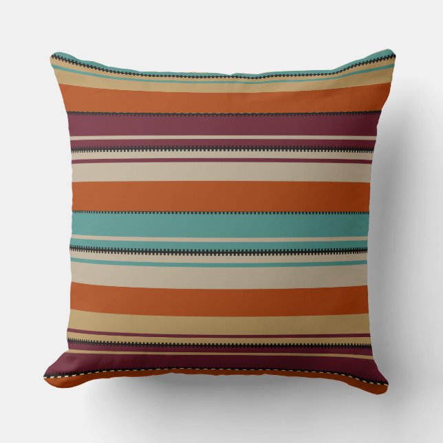 Almofada Southwest Decor Fall Shades Stripes  (Frente)