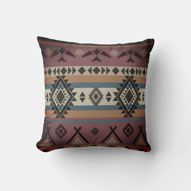 Almofada Southwestern Native American Tribal Pattern (Frente)