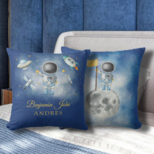 Almofada Space Boy Galaxy Moon Stars Rocker OVNI