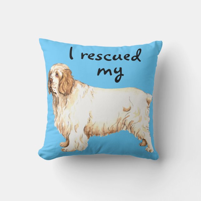 Almofada Spaniel de Clumber do salvamento (Frente)