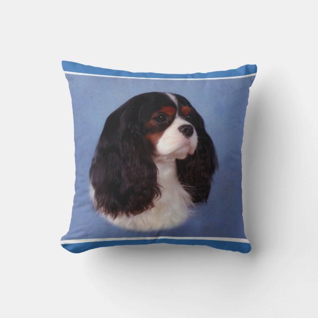 Almofada Spaniel de rei Charles descuidado (Frente)