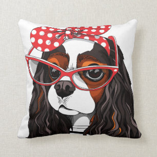 Almofada Spaniel de rei Charles descuidado de Paris com