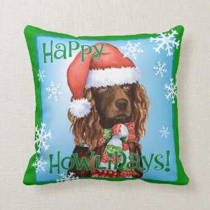 Almofada Spaniel feliz de Howlidays Boykin