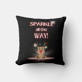 Almofada Sparkle All Way Reindeer Travesseiro