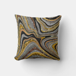 Almofada Sparkle Glam Glitter - ouro de cinza de marmoris