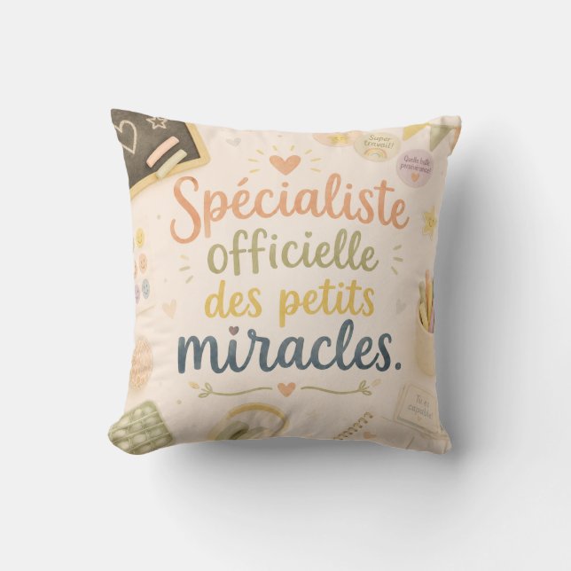 Almofada Spécialiste officielle des petits miracles (Frente)