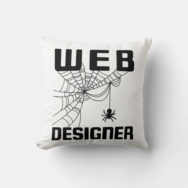 Almofada Spider do Desenvolvedor de Web Sites do Design do  (Frente)