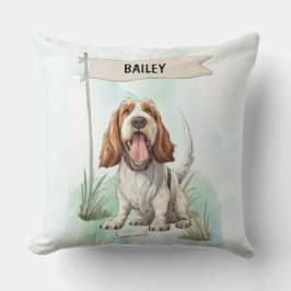 Almofada Spinone Italiano Watercolor Personalized Dog