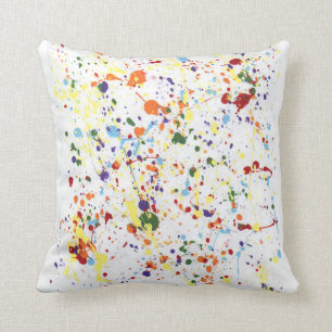 Almofada "Splattered a pintura "