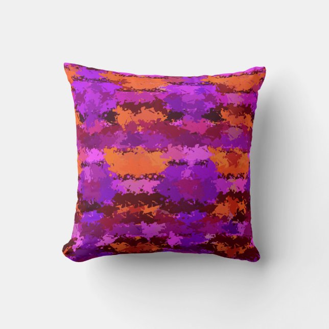 Almofada Splatters of Purple and Orange American MoJo Pillo (Frente)