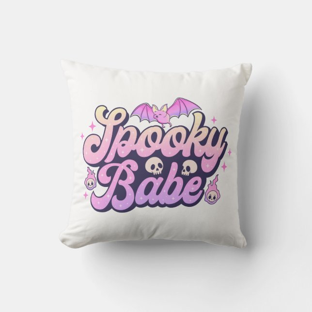 Almofada Spooky Babe Cute Halloween (Frente)