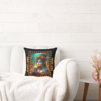 Almofada Spooky & Cozy Pumpkin Spice Gnomo Travesseiro deco