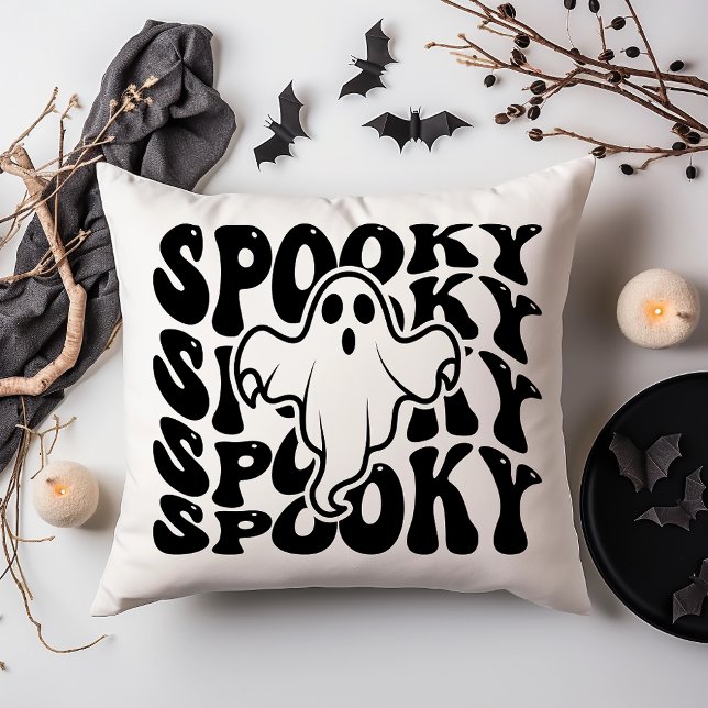 Almofada Spooky Cute Ghost Halloween (Criador carregado)