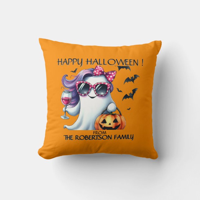 Almofada Spooky Girly Ghost Halloween  (Frente)