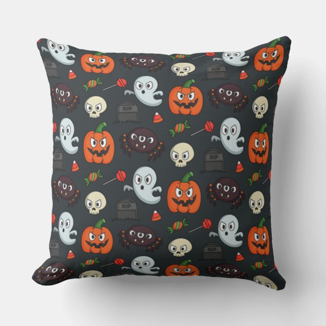 Almofada Spooky Halloween Pattern (Frente)