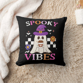 Almofada Spooky Vibes: Tee Gráfico de Halloween