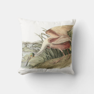 Almofada Spoonbill róseo por Audubon