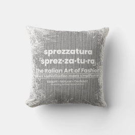 Almofada SPREZZATURA: A ARTE ITALIANA DA MODA - Denim Preto