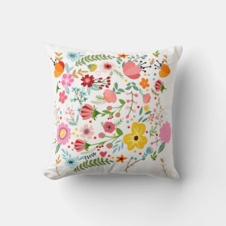 Almofada Spring Blossom Floral Throw Pillow