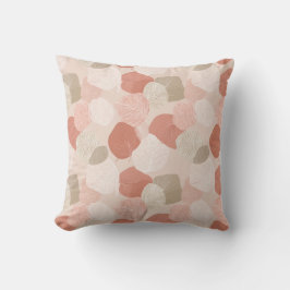 Almofada Spring Botanical Leaves in Blush Sage Throw Pillow