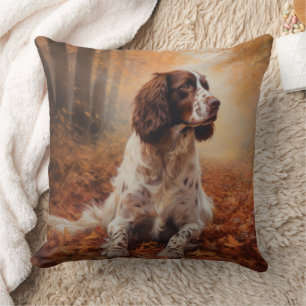 Almofada Springer Spaniel no Outono Folhas Caídas Inspiram