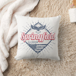 Almofada Springfield City Illinois Estados Unidos Retro EUA