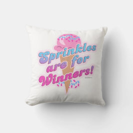 Almofada Sprinkles são para vencedores Engraçado Slogan do