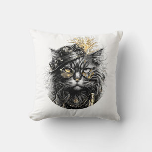 Almofada Sprocket-Paws O Gato Steampunk Funky