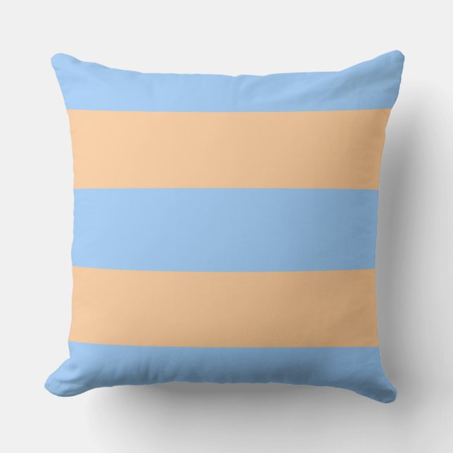 Almofada Spunky Periwinkle e Orange Stripes (Frente)