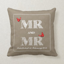 Sr. e Sr. White Lace Palavra Arte Borboletas Verme