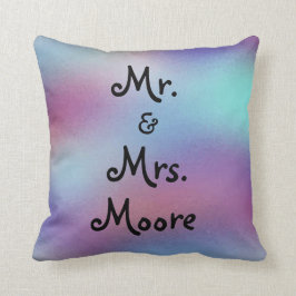 Almofada Sr. e Sra. Bonito Personalized Casamento