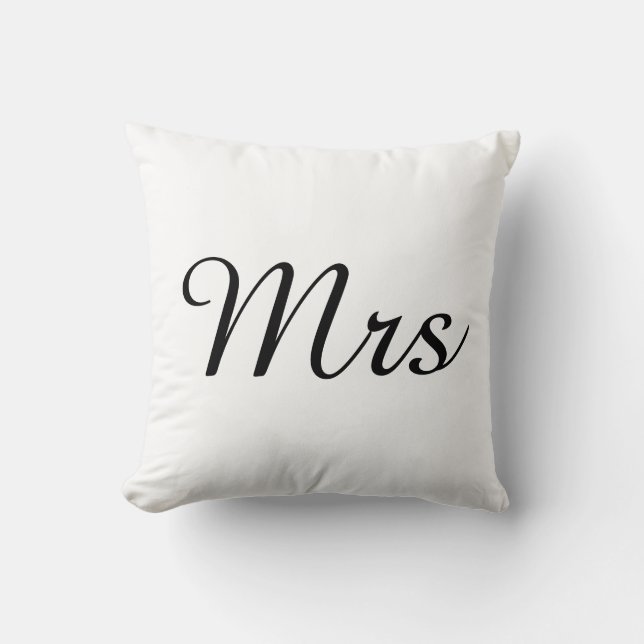 Almofada Sr. e Sra. casal de harmonização moderno elegante (Frente)