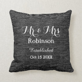 Almofada Sr. e Sra. Personalizada Doninha de Casamento