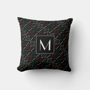 Almofada Sr. Forte Padrão Vermelho, Branco e Verde Mono