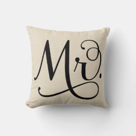 Almofada Sr. roteiro preto de |