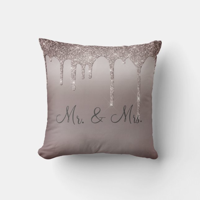 Almofada Sr. & Sra. Glitter Wedding Keepsasasalegant (Frente)