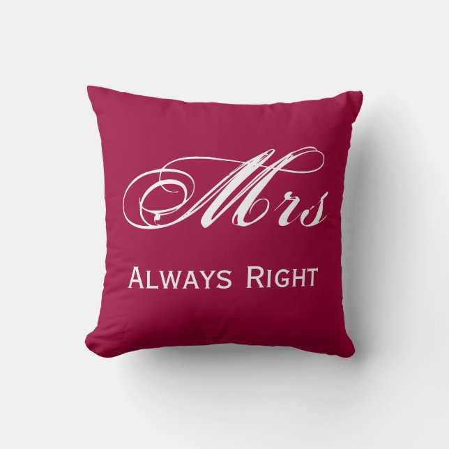 Almofada Sra. Always Right (Frente)