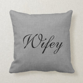 Almofada Sra. cinzenta Descansar de Wifey