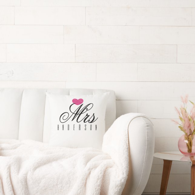 Almofada Sra Roteiro Moderno Casamento Personalizado (Sofá)
