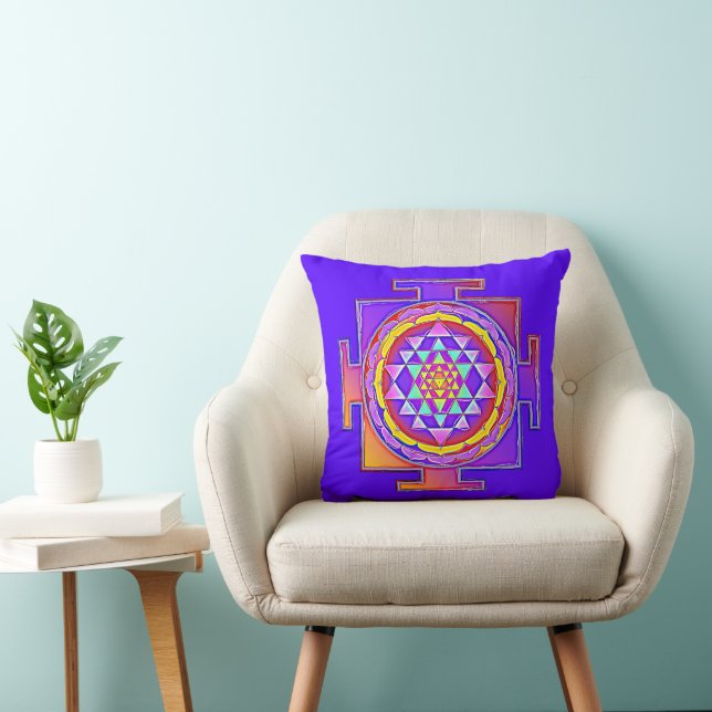 Almofada Sri Yantra - Símbolo hinduísmo Design 1 (Cadeira)