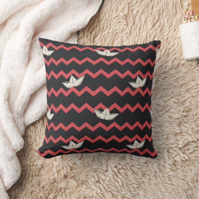 Almofada SS Georgie Boat Chevron Patterno (Cobertor)