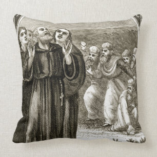 Almofada St. Columba que chanting, e atacado pelos Druids,