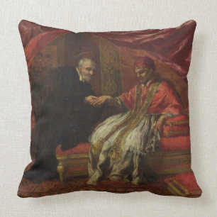Almofada St. Filippo Neri que cura o papa Clemente VIII