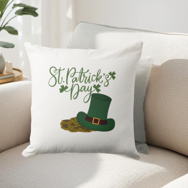 Almofada St. Patrick's Day Throw Pillow (Criador carregado)