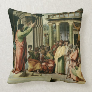 Almofada St Paul que Preaching em Atenas (desenhos animados