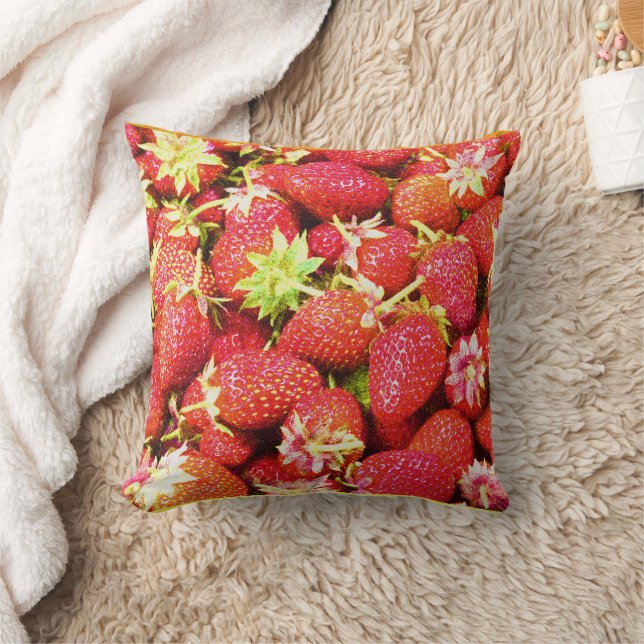 Almofada "Stack of Strawberry Fruta" Foto bonita. Compre ag (Cobertor)