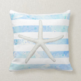 Almofada Starfish Beach Modern Simple Strike Blue e White