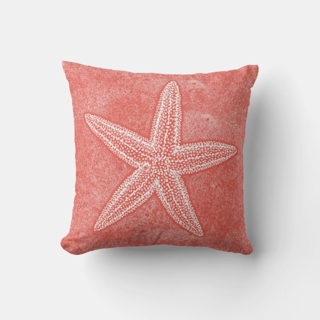 Almofada Starfish Coral Rosa (Frente)